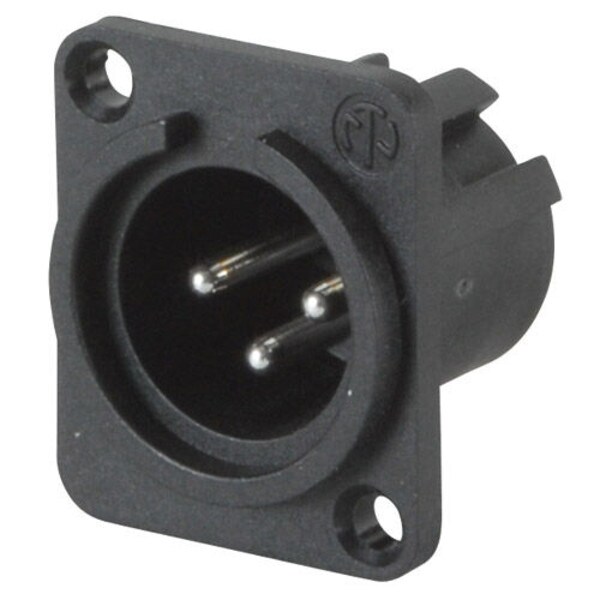 Main product image for Neutrik NC3MPP XLR Chassis Mount Male Plastic "D" 092-090